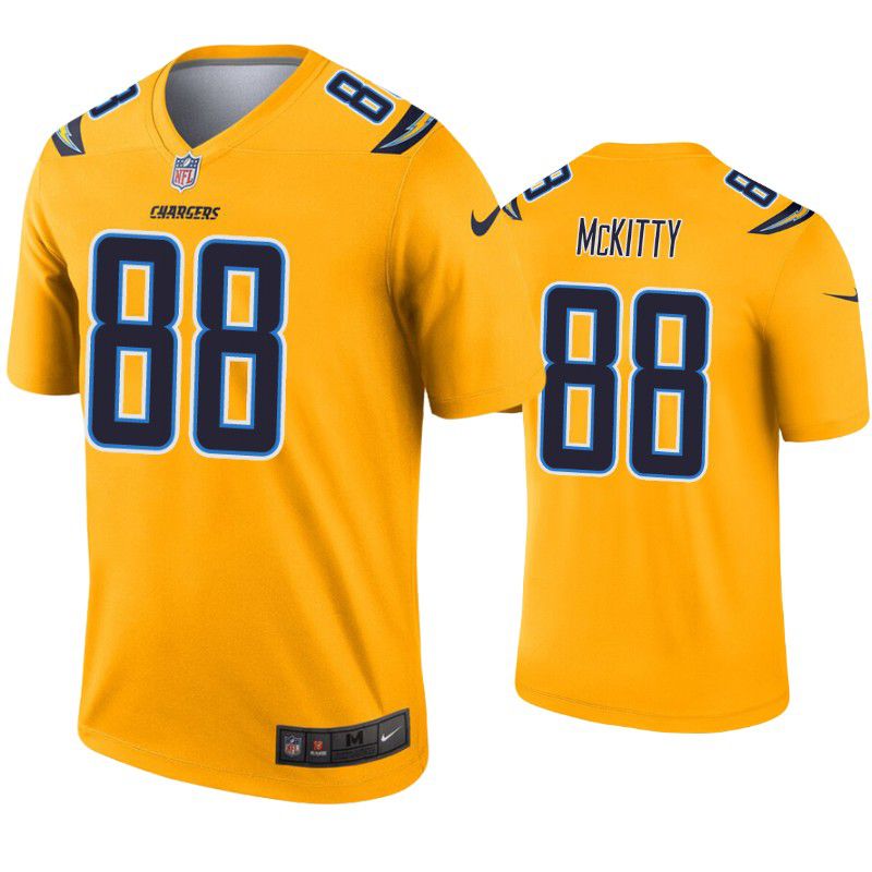Men Los Angeles Chargers #88 Tre McKitty Nike Gold Inverted Legend NFL Jersey->los angeles chargers->NFL Jersey